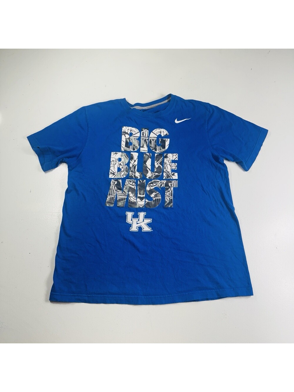 Nike Kentucky Wildcats T Shirt Big Blue Spellout Men’s Size Large